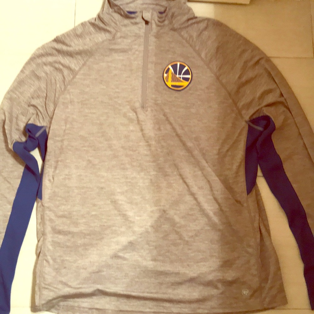 Warriors long sleeve 3/4 zip